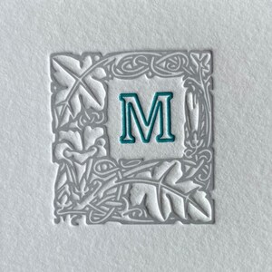 Individuell geprägtes Briefpapier-Set, Hochzeits-Briefpapier mit Umschlag, Letterpress Blanko-Karten, personalisierte Letterpress Briefpapier-Karten