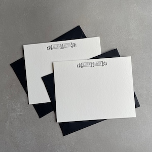 Cartes de papeterie typographiques personnalisées, Cartes de correspondance minimalistes personnalisées, Ensemble de papeterie en relief personnalisée, Papeterie typographique avec enveloppe