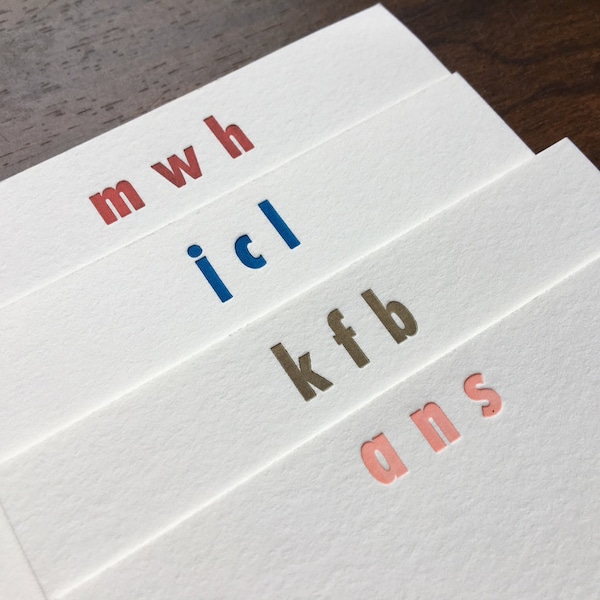 Custom Letterpress Etsy