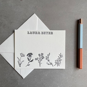 Hochzeits-Briefpapier, benutzerdefinierte Letterpress Briefpapier-Karte Monogramm Letterpress Briefpapier Set personalisierte Initialen Notecard Briefschreiben Set