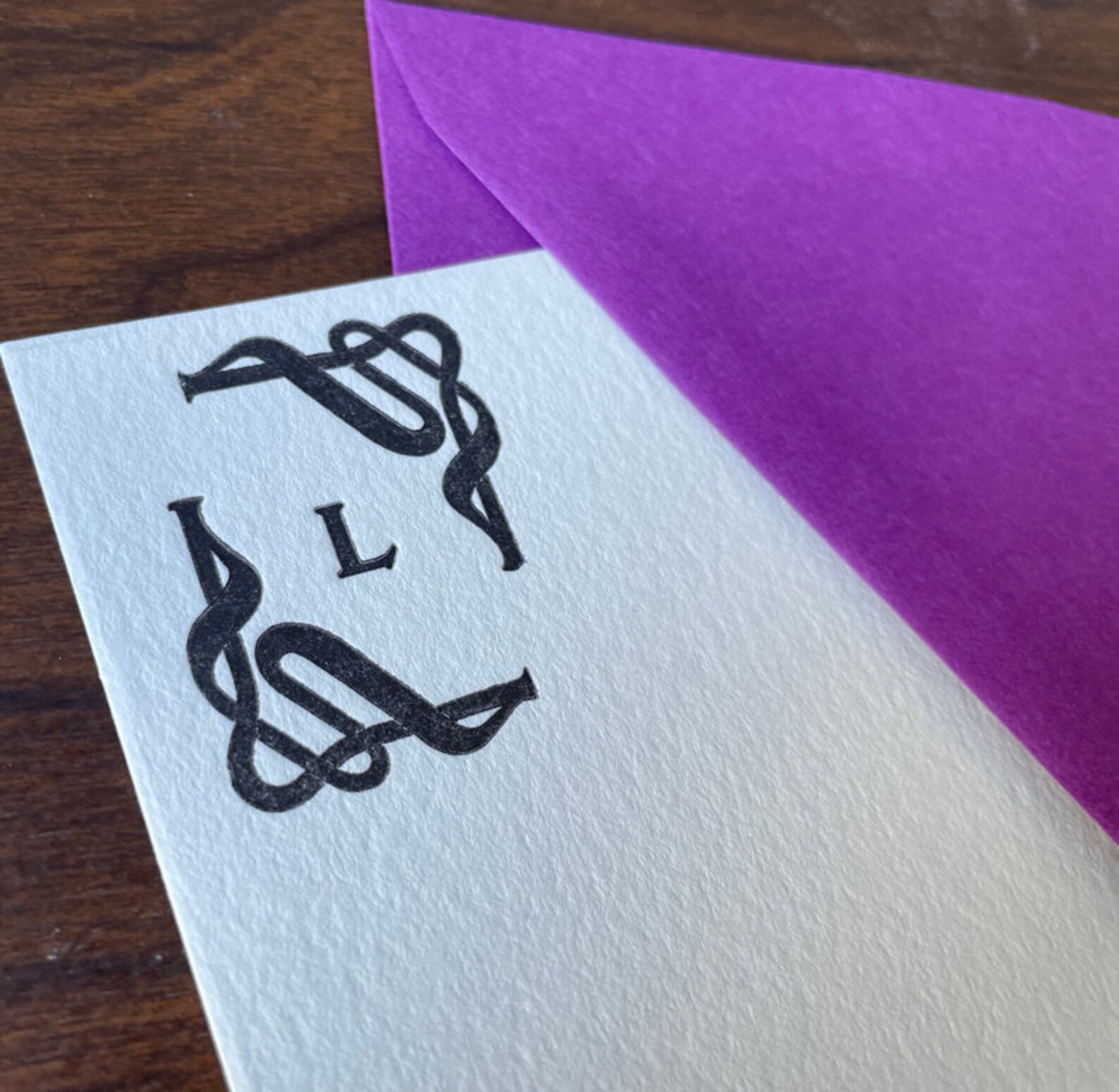 Custom Initial Letterpress Stationery Set of 30. Personalized Etsy