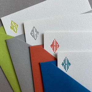 Ensemble de papeterie en relief personnalisée, Papeterie typographique avec enveloppe, Cartes typographiques vierges, Cartes typographiques personnalisées