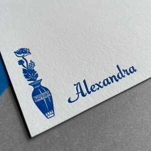Custom Embossed Stationery Set, Letterpress Stationery With Envelope, Letterpress Blank Cards, Personalized Letterpress Stationery Cards