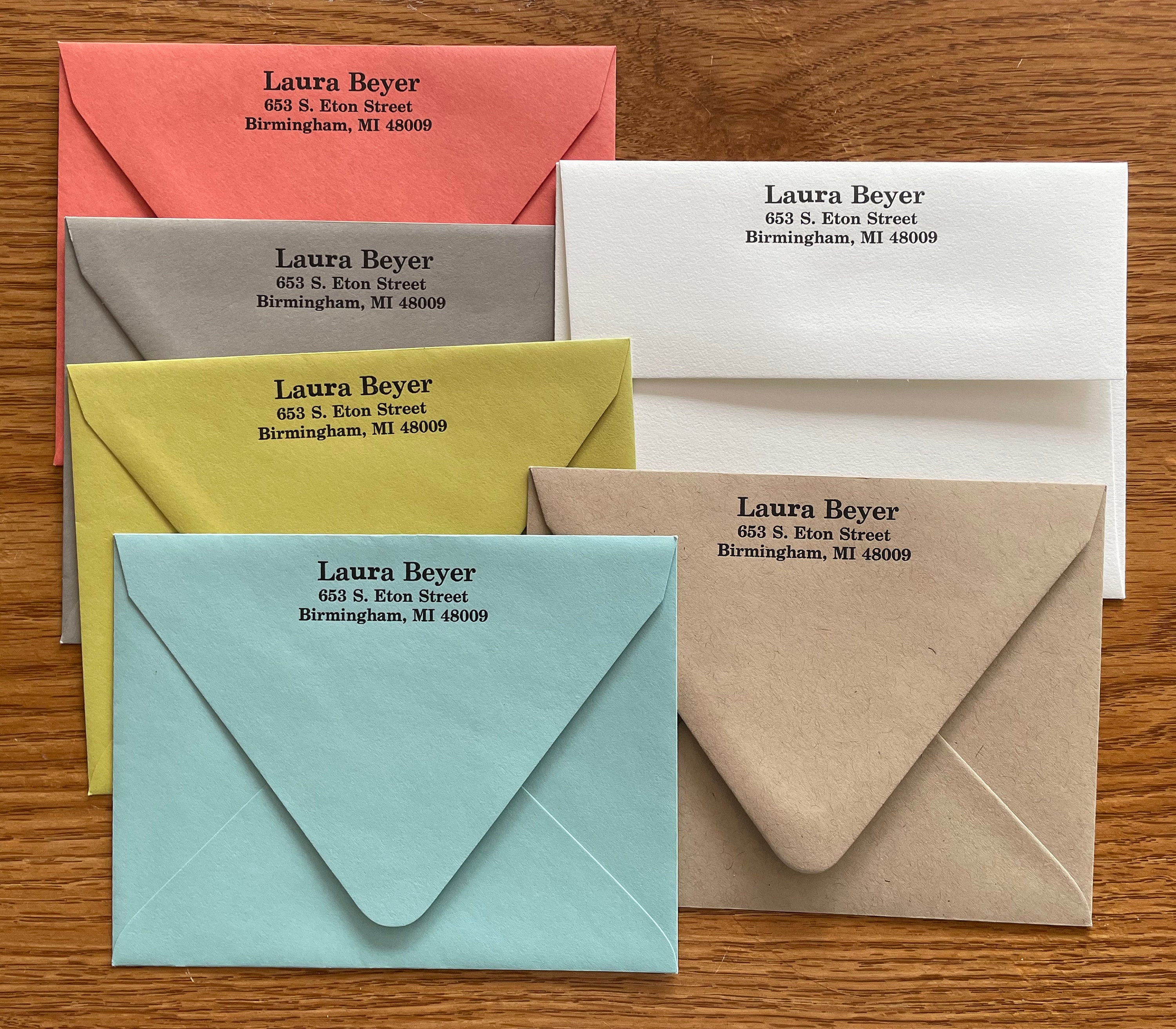 30 Piece Printed Envelope UPGRADE for Custom Letterpress Stationery