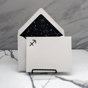 Schütze Sternzeichen Briefpapier Set, Letterpress Sternzeichenkarten, Sternzeichen Karte, Karte mit Umschlag, Karte Karte