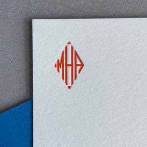 Cartes de papeterie typographiques personnalisées, Cartes de correspondance minimalistes personnalisées, Ensemble de papeterie en relief personnalisée, Papeterie typographique avec enveloppe