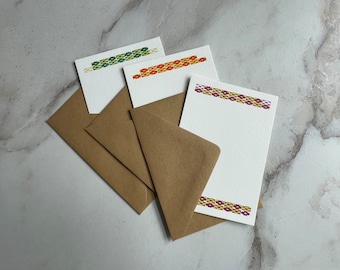Ensemble de papeterie typographique, Cartes typographiques, Cartes typographiques avec enveloppe, Cartes typographiques minimalistes, Cartes typographiques imprimées en papier coton