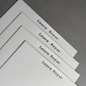 Individuell geprägtes Briefpapier-Set, Letterpress Briefpapier mit Umschlag, Letterpress Blanko-Karten, personalisierte Letterpress Briefpapier-Karten