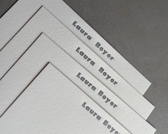 Custom Embossed Stationery Set, Letterpress Stationery With Envelope, Letterpress Blank Cards, Personalized Letterpress Stationery Cards