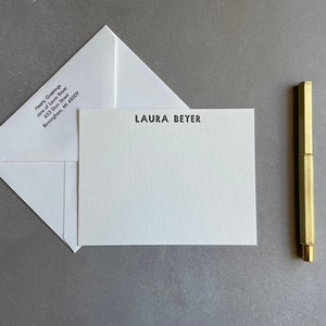 Custom Embossed Stationery Set, Letterpress Stationery With Envelope ...