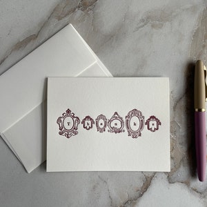 Bedruckte Baumwollpapierkarten, Letterpress-Briefpapierset, Letterpress-Grußkarten, Letterpress-Karten mit Umschlag, minimalistische Letterpress-Karte
