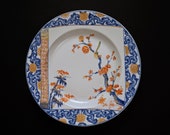 Mottahedeh Chinese Imari Style Scroll Plate Porcelain - 20th Century