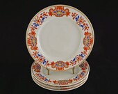 Set 4 Chamberlain 39 s Worcester Antique Porcelain Dinner Plates - circa 1820, England