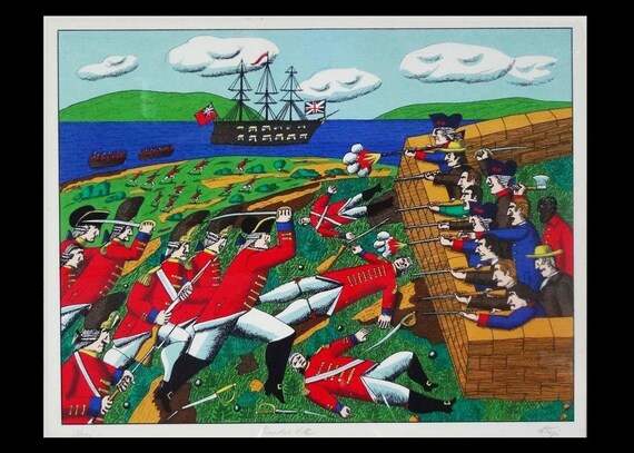 Cartoon Battle Of Bunker Hill - Carinewbi