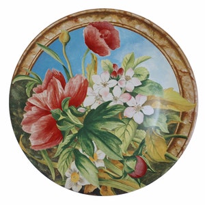 Gien Botanical 12&quot; Serving Platter Colorful Wall Plate Provence Art Lalande French Country Decor Housewarming Gift Hostess Modern Dish Gift