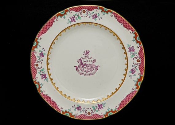 Armorial Plate Fides Probata Coronat Spode Copeland New Stone