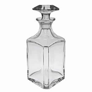 Baccarat Crystal Whisky Decanter: Octagonal Perfection Pattern, Original Stopper