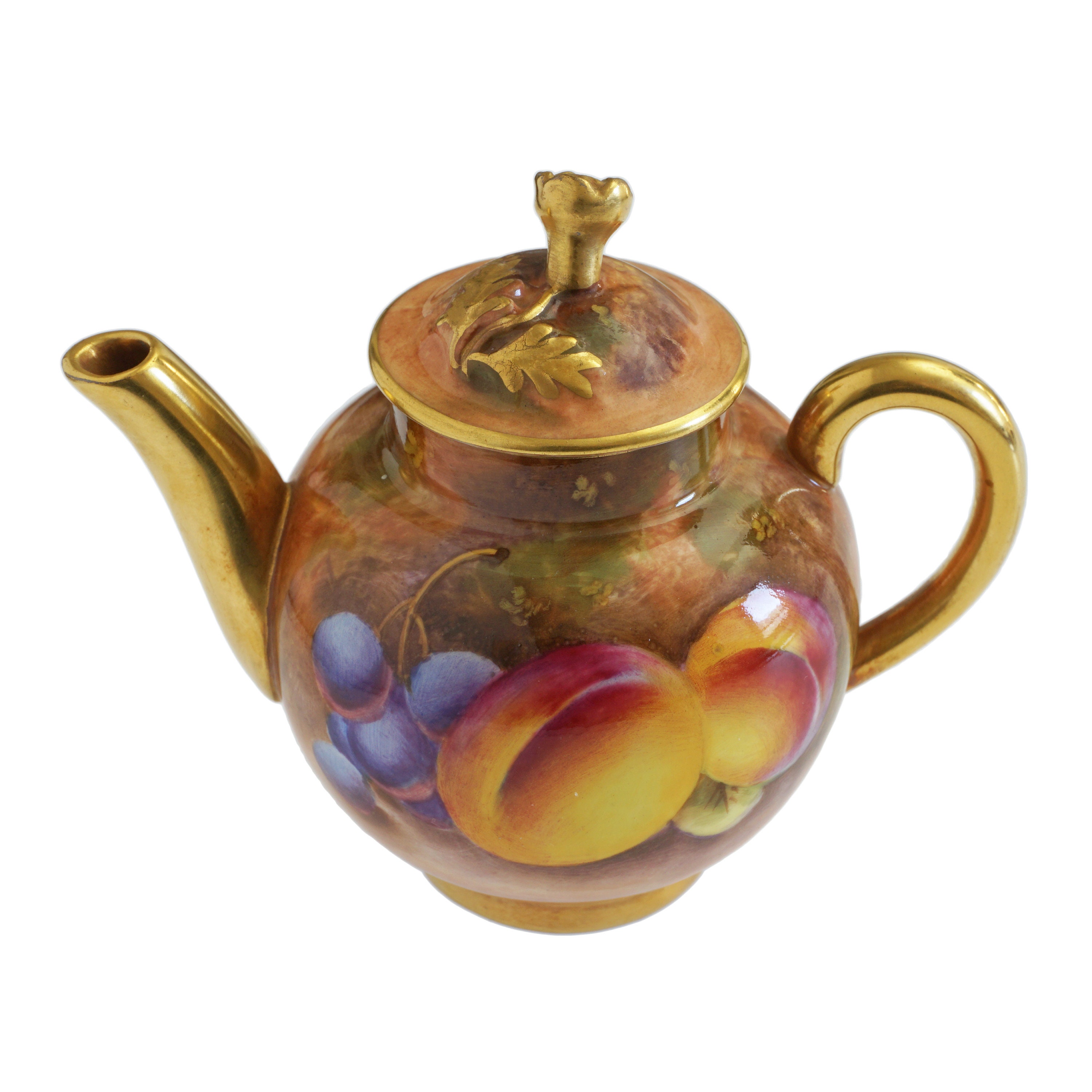 Royal Worcester Orchard Miniature Tea Set Peach Blackberry