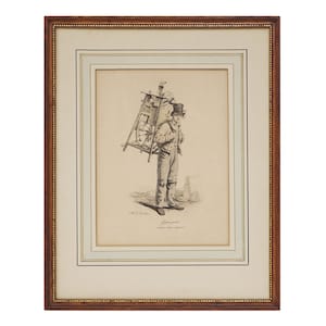 Street Vendor Antique Lithograph Carle Vernet Knife Scissor Grinder Home Decor Framed Art French Art Gift Housewarming Gift