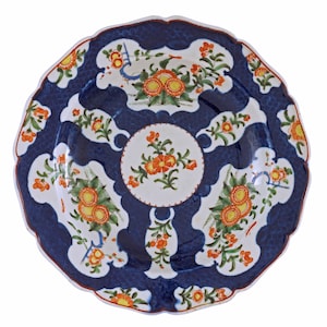 Worcester Dr Wall Period Seal Mark Porcelain Dish Blue Scale Japanese Kakiemon - circa 1770, England