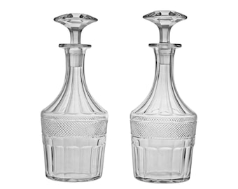 Pair Baccarat Crystal Decanters Louis Philippe Pattern and Stoppers - 1840-1961, France
