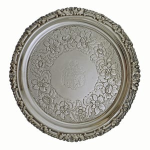 Georgian Old Sheffield Plate Salver: Armorial Coat of Arms Tray