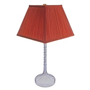 Art Deco Clear Cut Glass Table Lamp Vintage Accent Light Entryway Light Guest Room Desk Lamp Housewarming Gift
