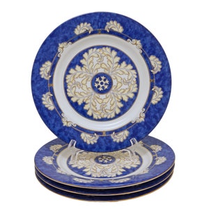 Christofle Aida Bleu Salad Plates Set 4 Christofle Luxury Gift French Modern Interior Decor Christofle Replacement Table Setting Staging