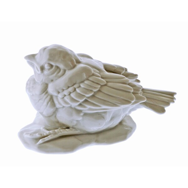 Augarten Porcelain Sparrow Figurine 1912 White - post 1923 mark, Vienna, Austria