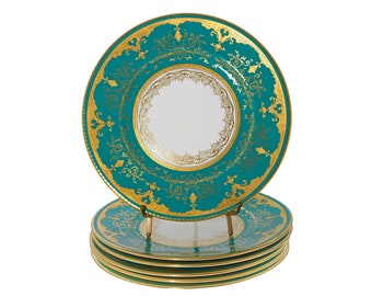 Set of 12 Fine Coalport for Tiffany Co Corea Pattern Plates 8 3/4