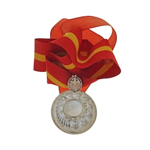 Wine Tasting Confrérie des Chevaliers du Tastevin Silver Plate Hallmark Red Ribbon Gift Sommelier Gift Small Wine Tasting Burgundy Souvenir