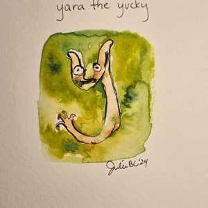 Yara the Yucky: Creepy Letter Monsters... La sfida quotidiana dell'artista con le lettere di oggi