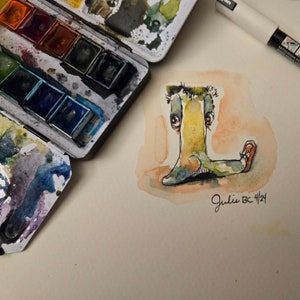 L é de lyle: Creepy Letter Monsters... Carta de hoje desafio diário do artista