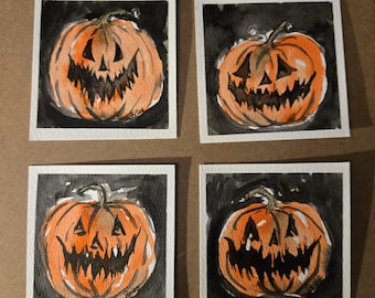 ハロウィン2025ジャックオーランタンの絵画、4 aval