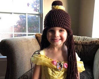 crochet princess Belle inspired hat