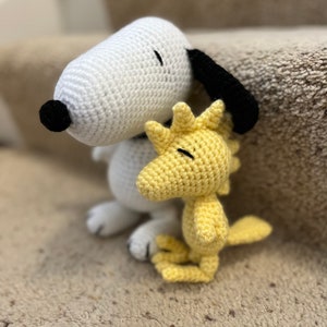 9 inch crochet snoopy and woodstock