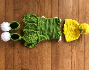 crochet Tinkerbell inspired outfit