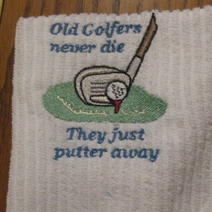 Old Golfers Golf Towel