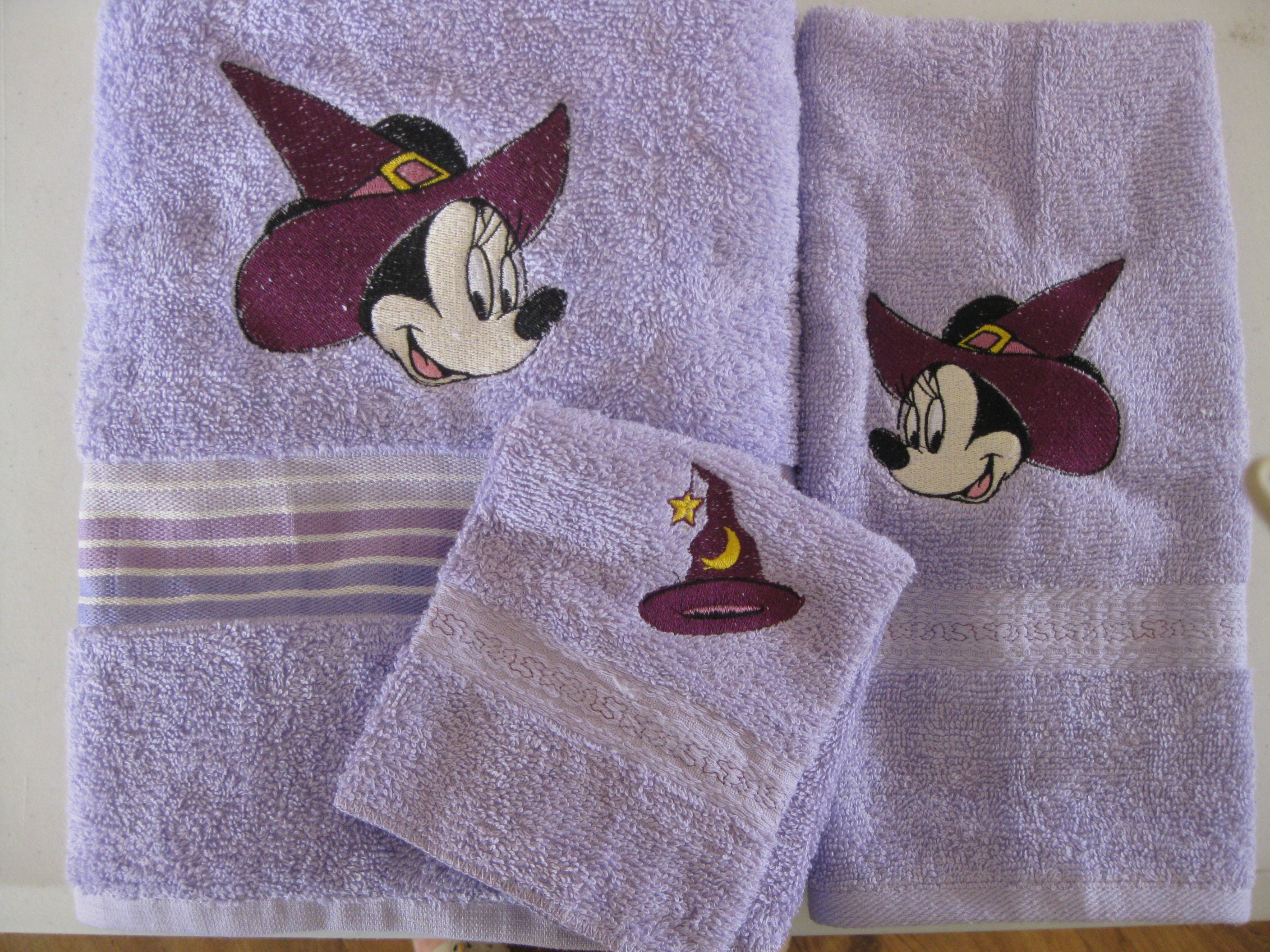 Minnie Halloween Bath Towel Set Etsy