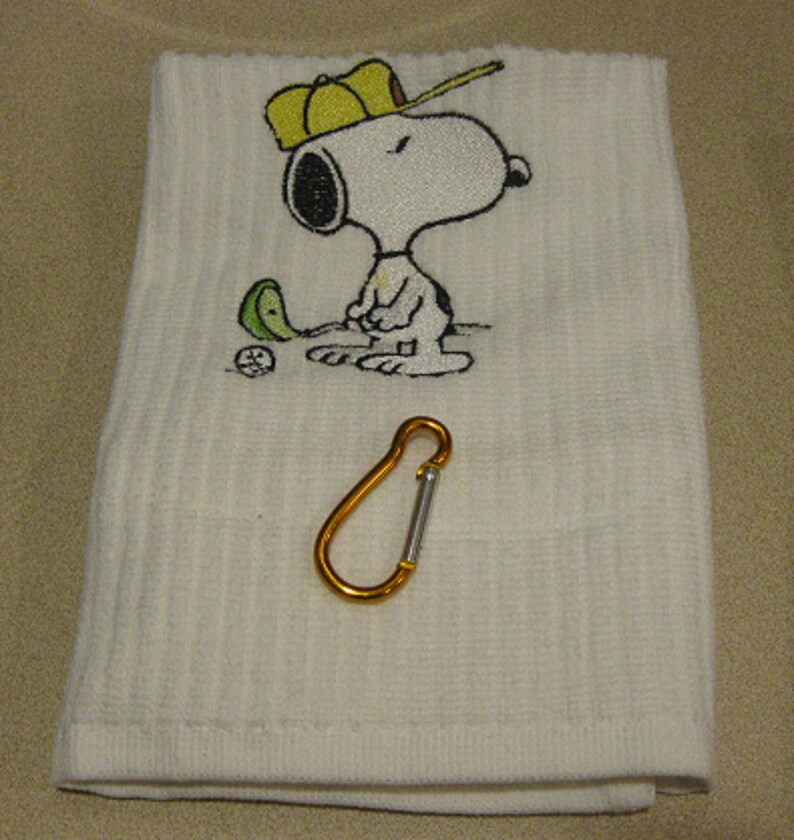 Snoopy Golf Towel Various towel colors Etsy