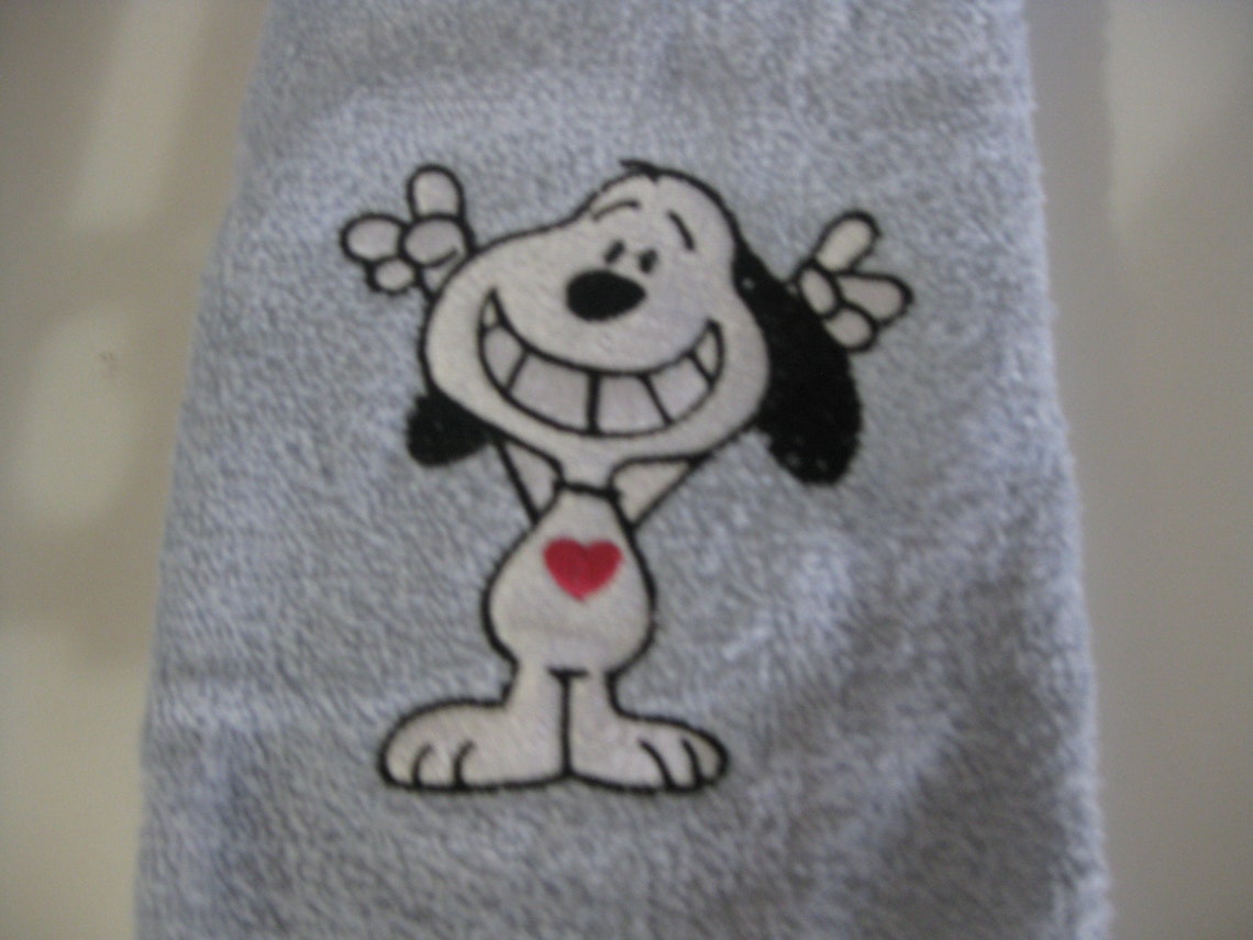 Snoopy Loves Charlie Brown Bath Towel Set Etsy