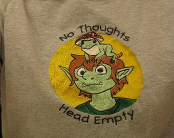 Head Empty Embroidered Adult Unisex T Shirt