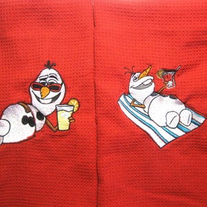 Embroidered Olaf Kitchen Towel Set