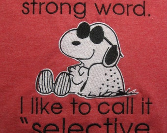 Lazy Beagle Embroidered Adult Unisex T-Shirt