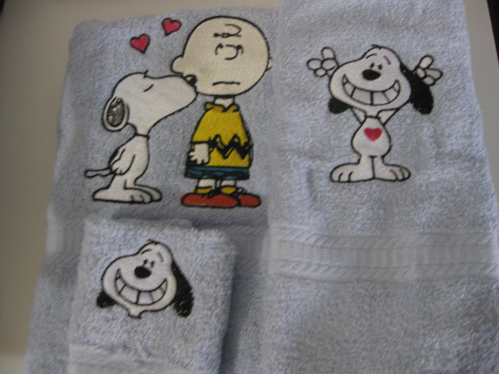 Snoopy Loves Charlie Brown Bath Towel Set Etsy