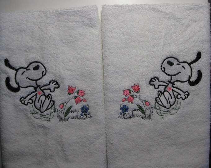 Peanuts Snoopy Christmas Hand Towel Gift Collectionholiday Gift Xmas