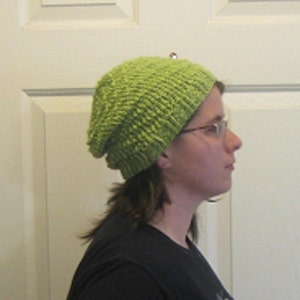 Green Hand Knit Unisex Beanie