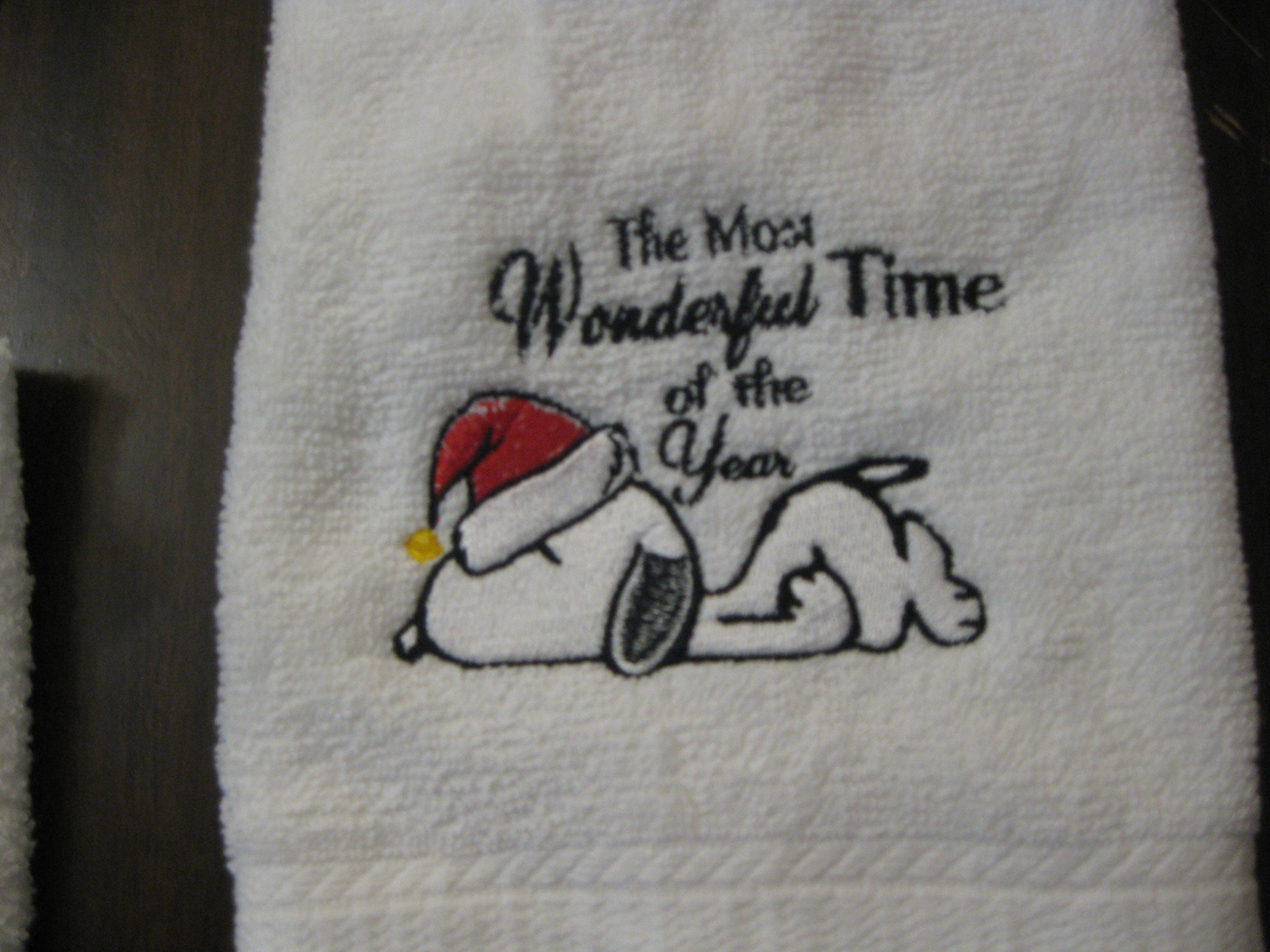 Snoopy Christmas Bath Towel Set Etsy