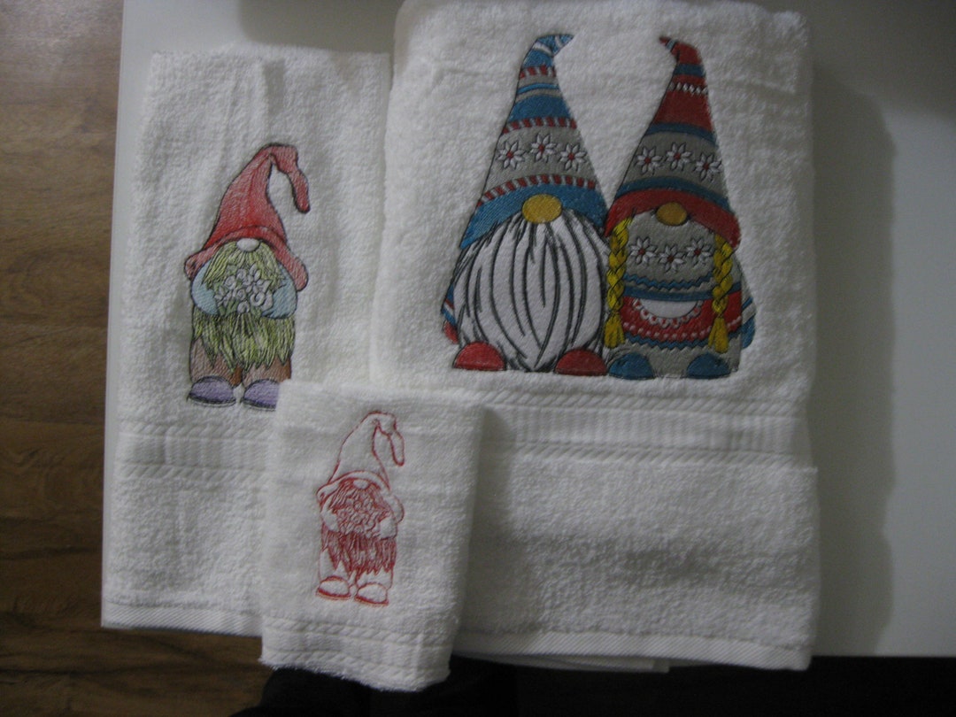 Gnome Bath Towel Set Etsy