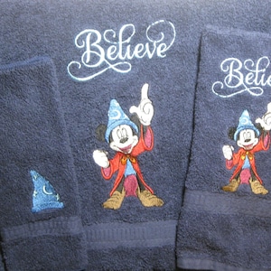 Mickey "Believe" Bath Towel Set